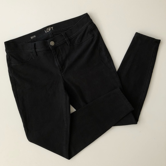 LOFT Pants - LOFT Black Textured Jegging
